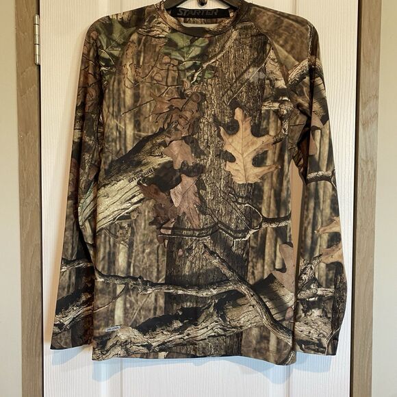 Starter Dri Fit Camo Shirt Mens Small Long Sleeve - Picture 1 of 7